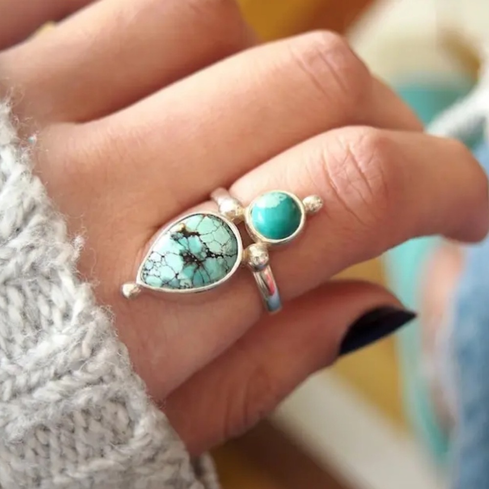 Turquoise colored ring - Picture 2 of 3